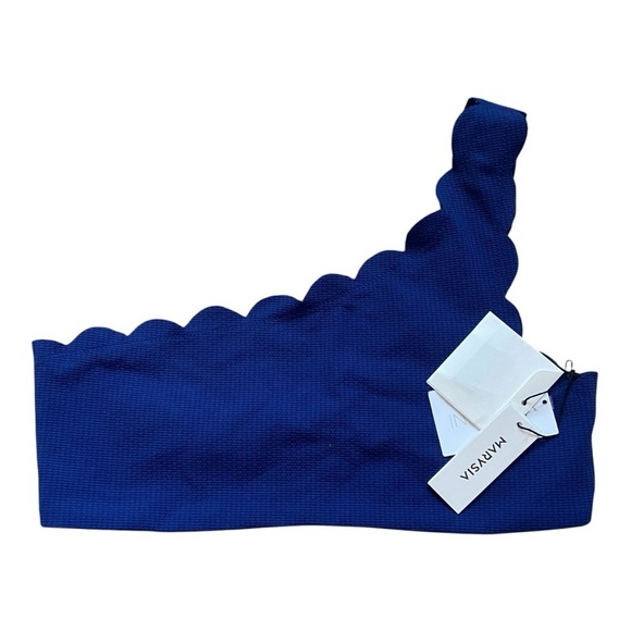 Marysia Women’s Santa Barbara Bikini Top Swim Resortwear Sz M NEW Dark Blue Navy - Picture 2 of 4